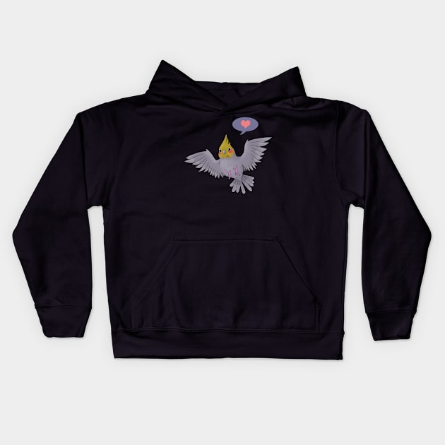 Cockatiel Love Kids Hoodie by Psitta